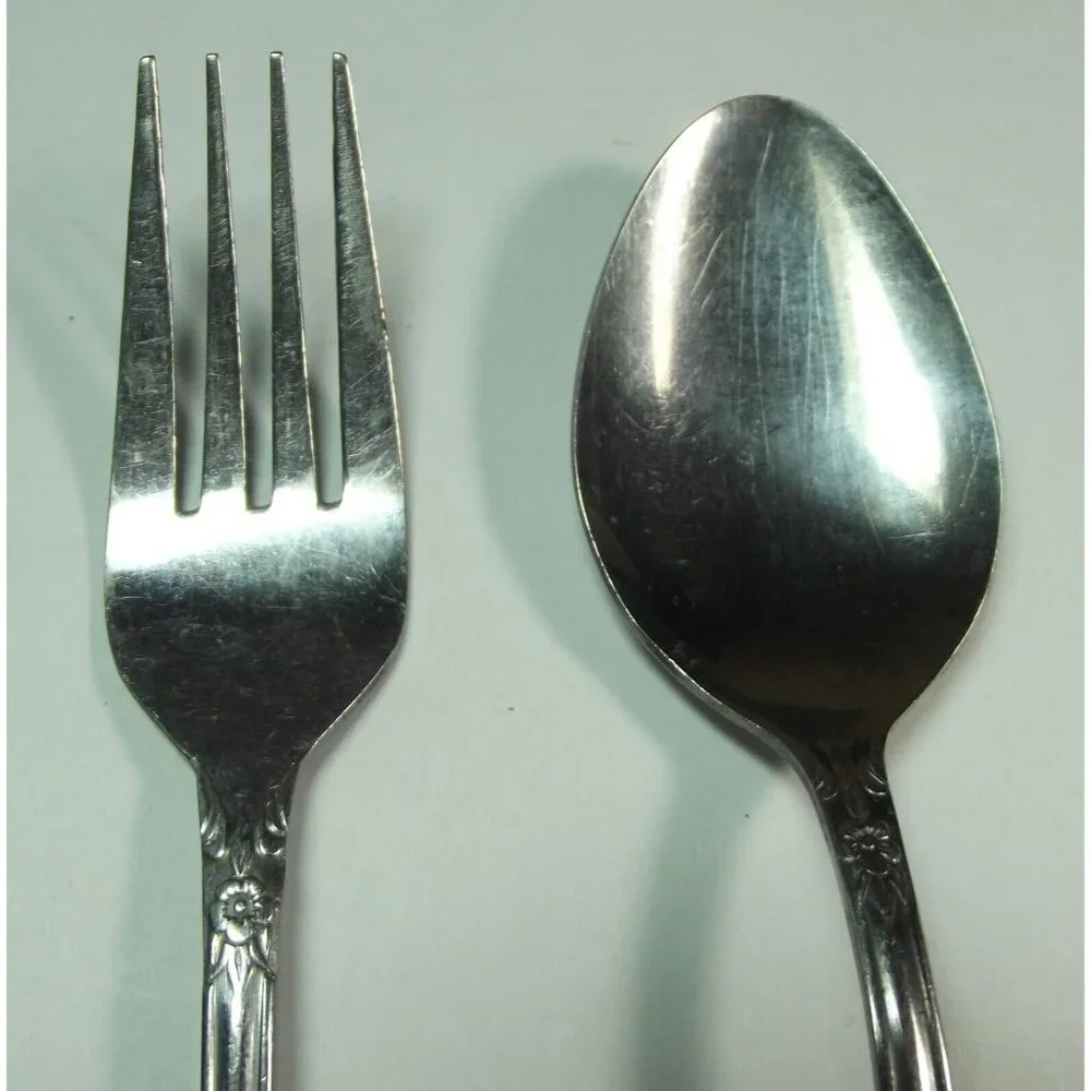Rogers Tablespoon & Dinner Fork DREAM ROSE bud lot of Korea 7